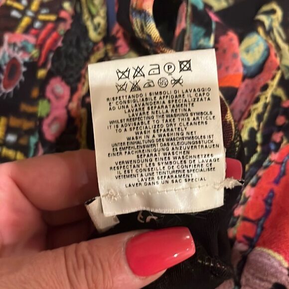 FUZZI stitch print tulle fringe dress, size M! - Picture 10 of 10